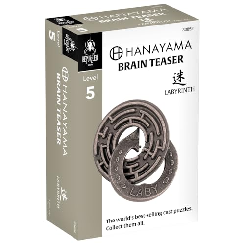 Hanayama Labyrinth Metal Brainteaser – Mensa Rated Level 5 Puzzle for Ages 12+