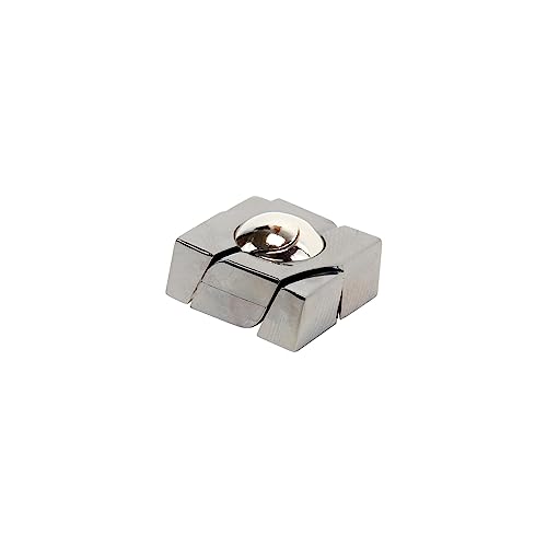 Hanayama Marble Metal Brainteaser Puzzle – Level 4 Challenge for Ages 12+