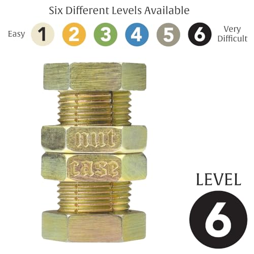 Hanayama Nutcase Metal Brainteaser Puzzle – Level 6 Mensa Rated Challenge by Oskar van Deventer