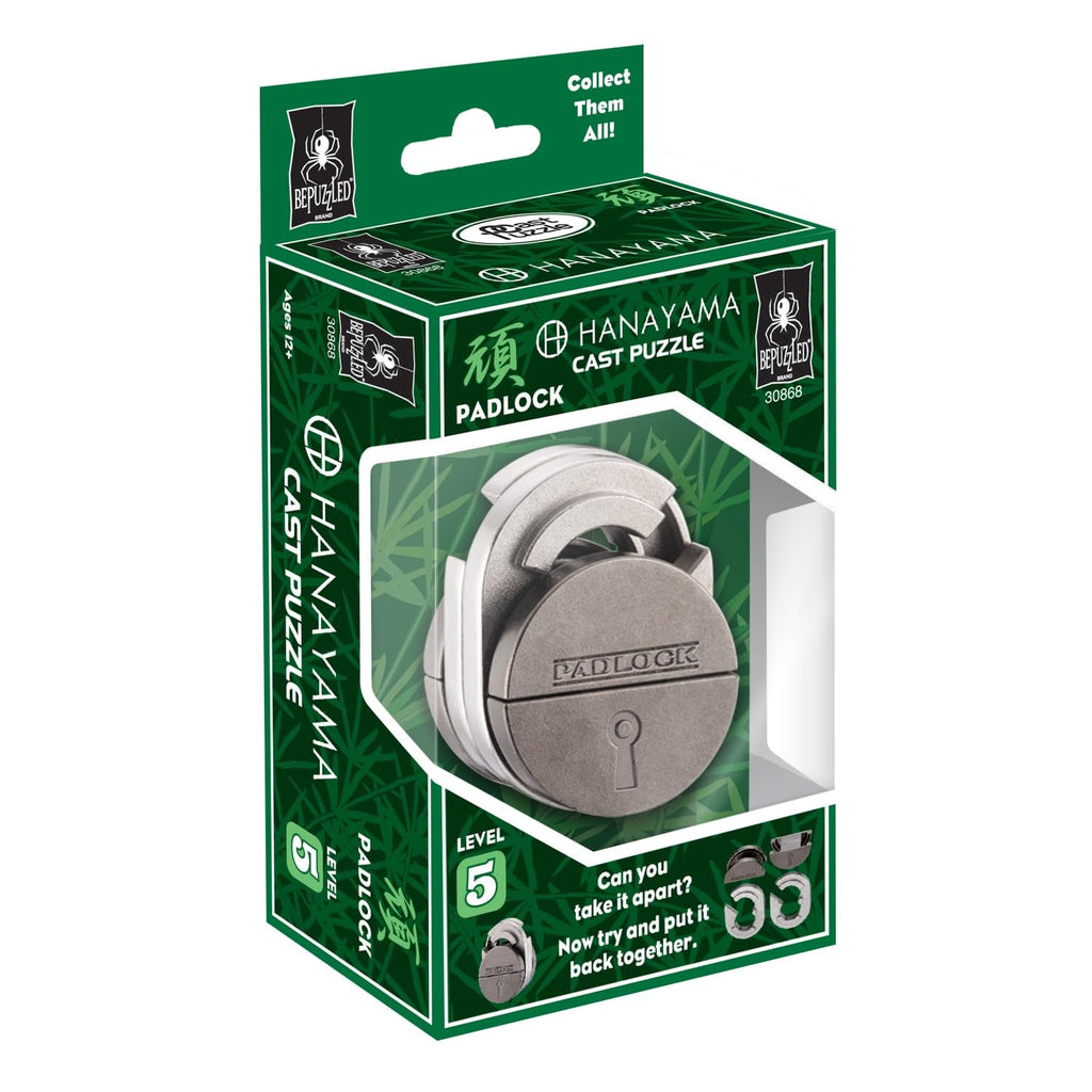 Hanayama Padlock Metal Brainteaser Puzzle – Mensa Rated Level 5, Ages 12+