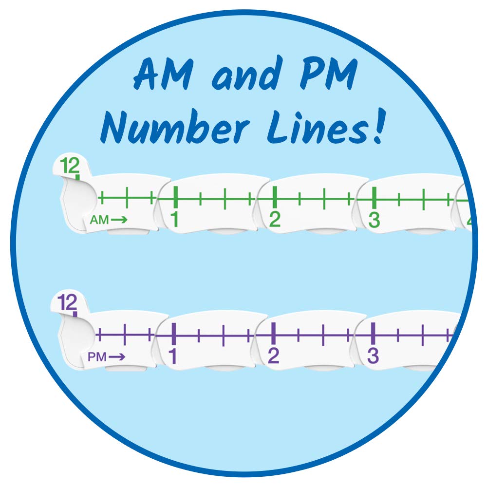 hand2mind Advanced NumberLine Clock – Learn to Tell Time with Number Line Math Manipulative