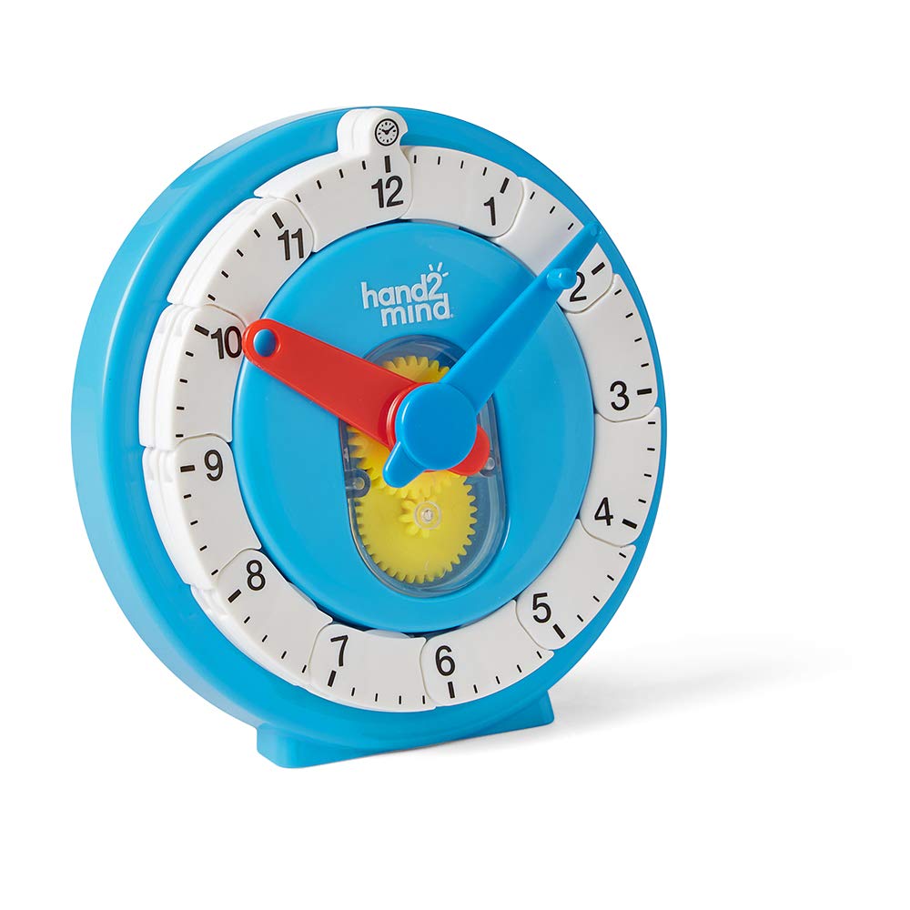 hand2mind Advanced NumberLine Clock – Learn to Tell Time with Number Line Math Manipulative