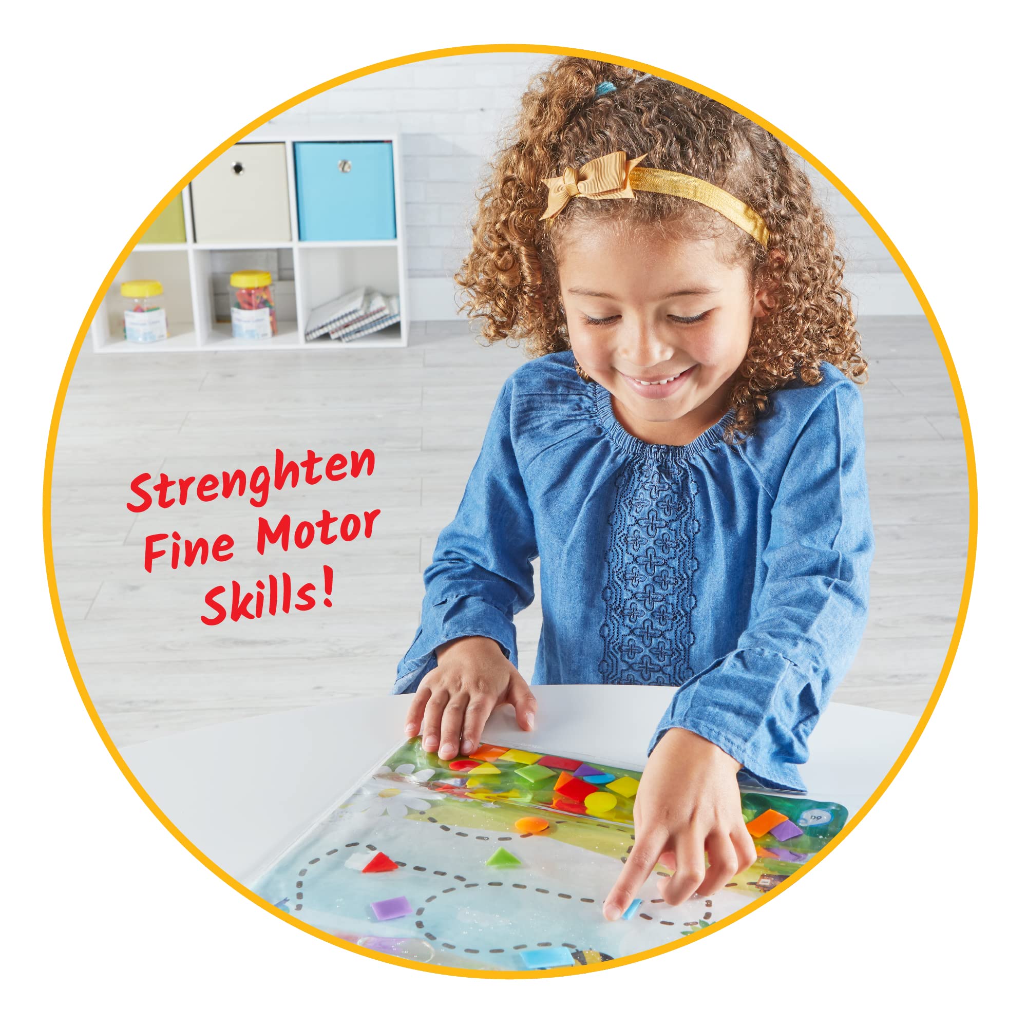 hand2mind Colors and Shapes Sensory Pad – Quiet Time Fine Motor Toy for Kids 3-5