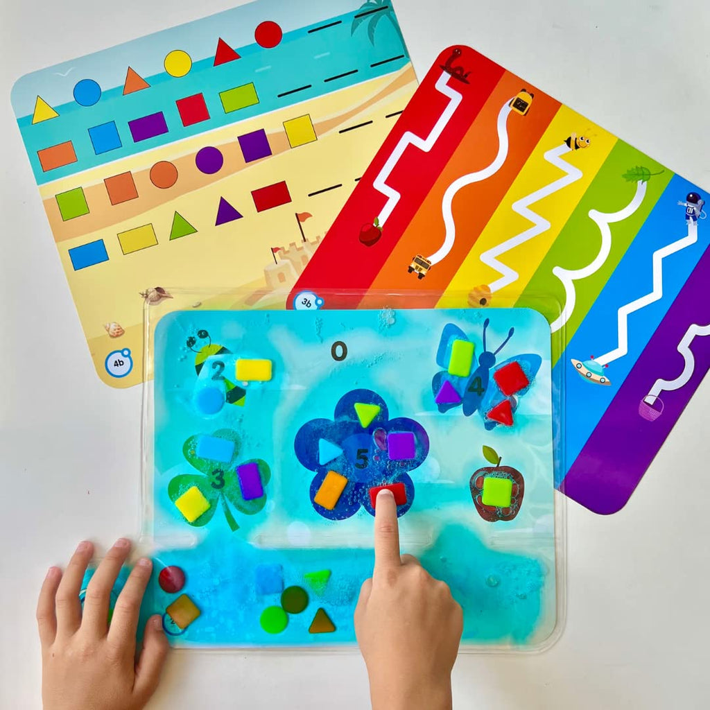 hand2mind Colors and Shapes Sensory Pad – Quiet Time Fine Motor Toy for Kids 3-5