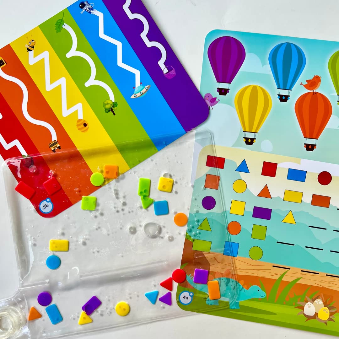 hand2mind Colors and Shapes Sensory Pad – Quiet Time Fine Motor Toy for Kids 3-5