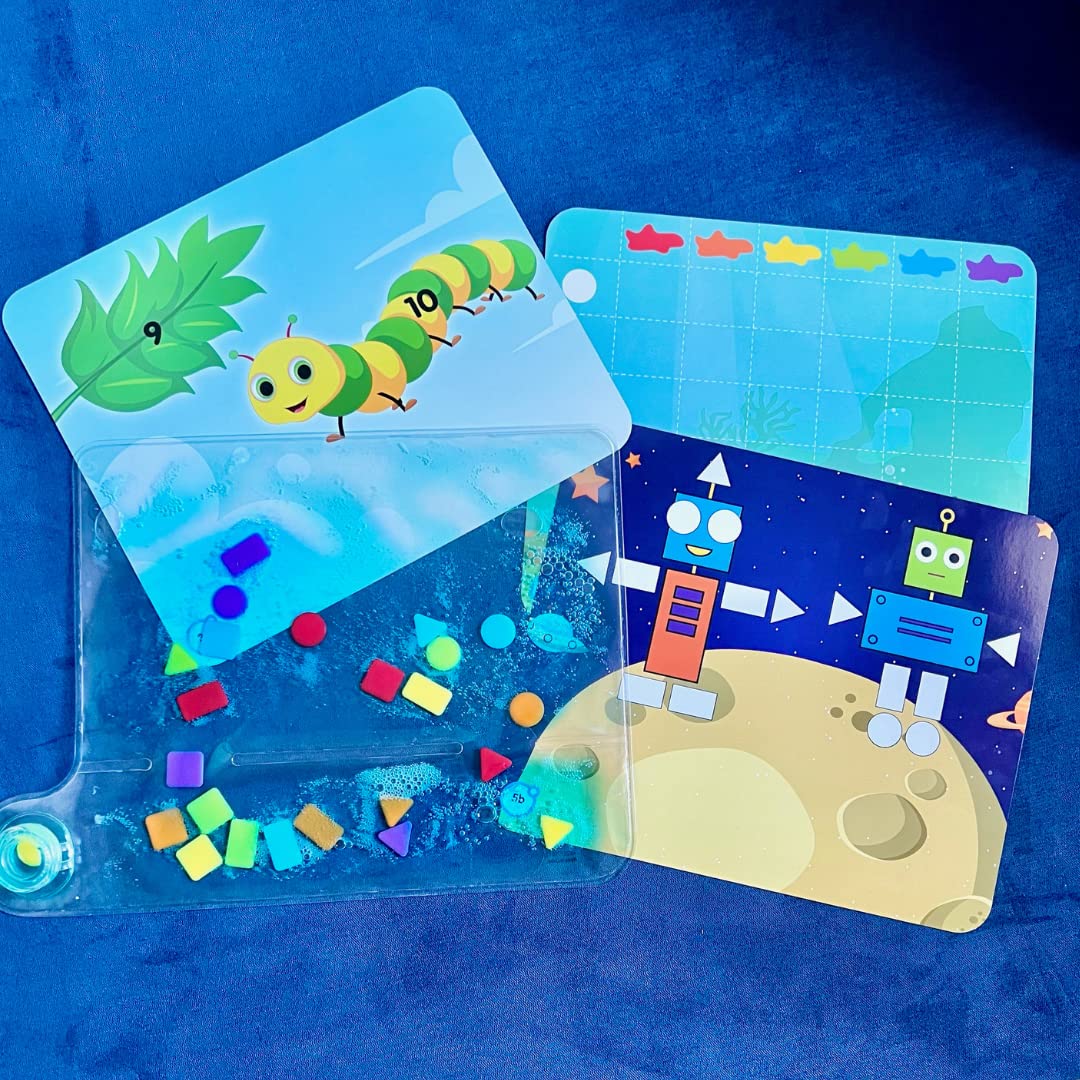 hand2mind Colors and Shapes Sensory Pad – Quiet Time Fine Motor Toy for Kids 3-5