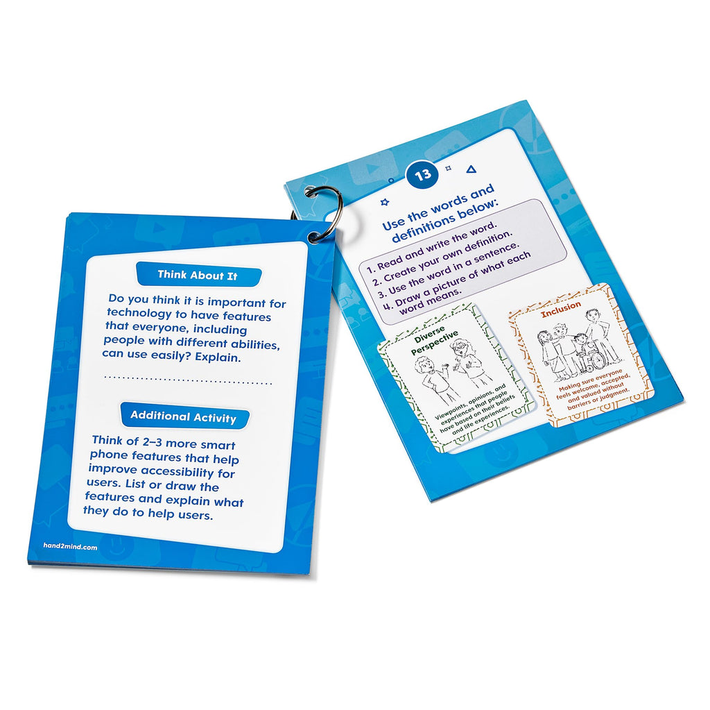 hand2mind Digital Citizenship Intermediate Task Cards for Ages 8+ – 18 STEM Activities for Classroom Computer Science Education