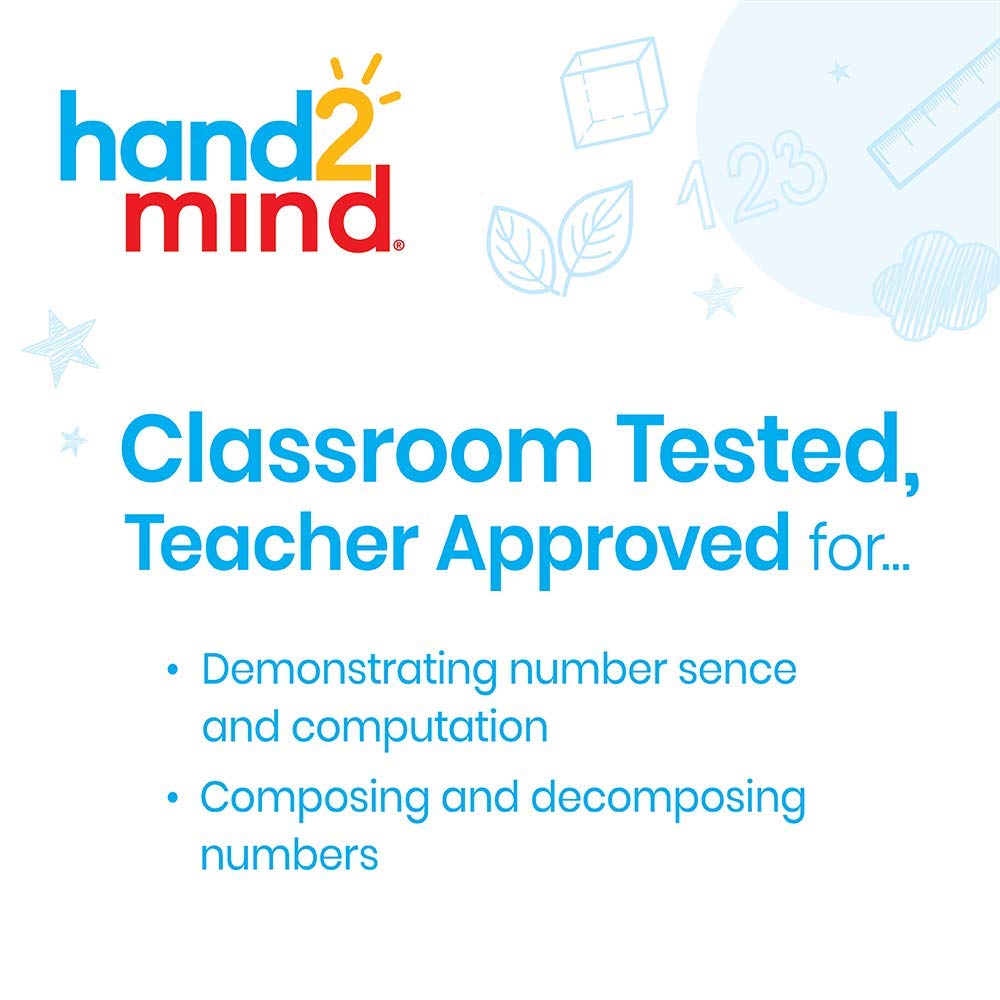 hand2mind Foam RekenRods Ten Frame Boards – 4 Interlocking Frames & 40 Counters for Kindergarten Math