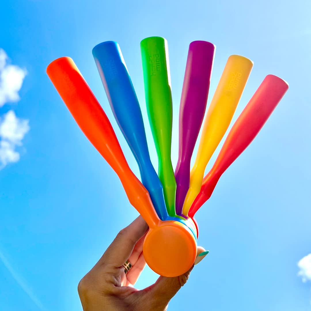 hand2mind Magnetic Wands for Kids - Set of 6 Rainbow Magnet Wands for Early Literacy and Science Exploration