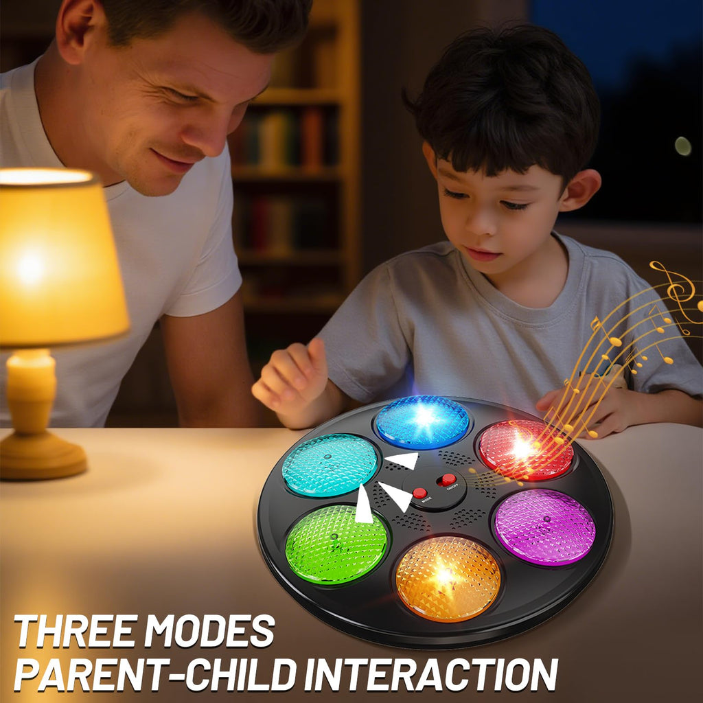 Handheld Memory Game with Lights and Sounds, Solo or Multiplayer, for Kids Ages 3-12 (Black)