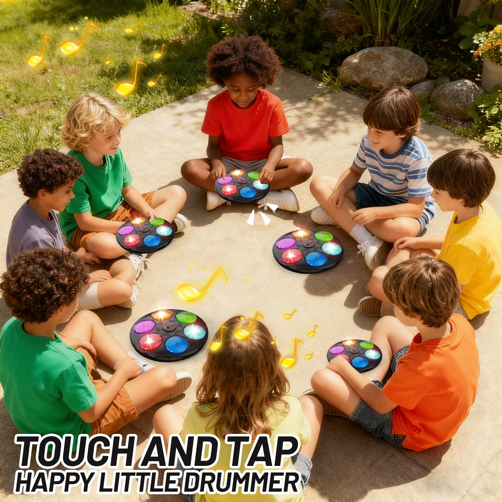 Handheld Memory Game with Lights and Sounds, Solo or Multiplayer, for Kids Ages 3-12 (Black)