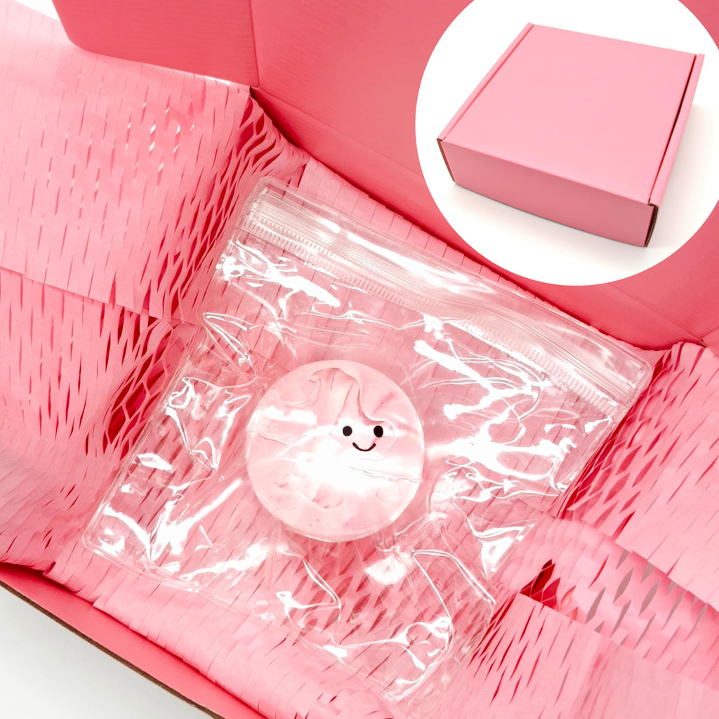 Handmade Crystal Ball Taba Squishy Toy - Clear Smile Stress Relief Fidget for Adults
