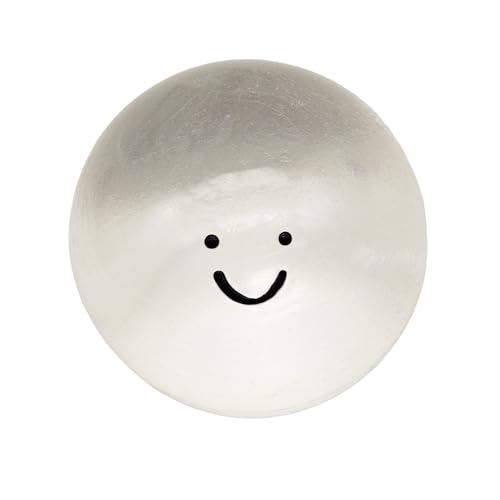Handmade Crystal Ball Taba Squishy Toy - Clear Smile Stress Relief Fidget for Adults