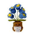 Handmade Lily of the Valley Crochet Flowers Plush - 6-Inch Soft Wool Yarn Desk Decor for Anxiety Relief, Unique Gift for Women Men Teachers