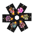 Handmade Resin Mystery Sharp Edge Dice Set – 7 Piece Polyhedral Set for D&D and RPG Games