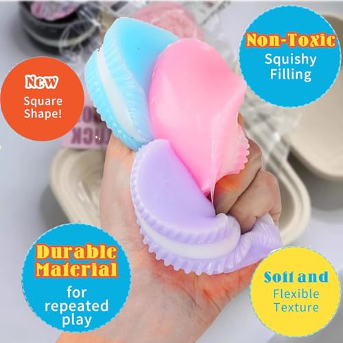 Handmade Silicone Squishy Toys 4-Pack – Ultra-Soft Stress Relief Fidget for Anxiety and Relaxation, Easter Desk Accessory