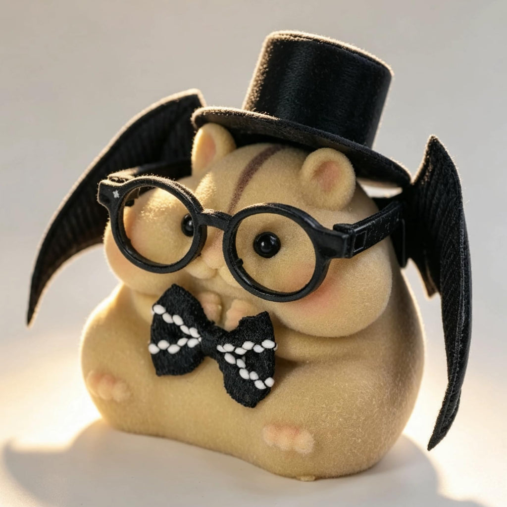 Handmade Taba Squishy Hamster Toy – Brown Monster, Soft Silicone Mochi Fidget for Stress Relief