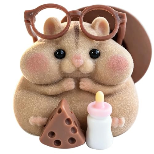 Handmade Taba Squishy Hamster Toy – Cute Brown Silicone Fidget Stress Relief Plushie for Kids & Adults
