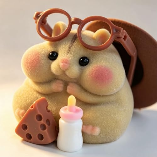 Handmade Taba Squishy Hamster Toy – Cute Brown Silicone Fidget Stress Relief Plushie for Kids & Adults