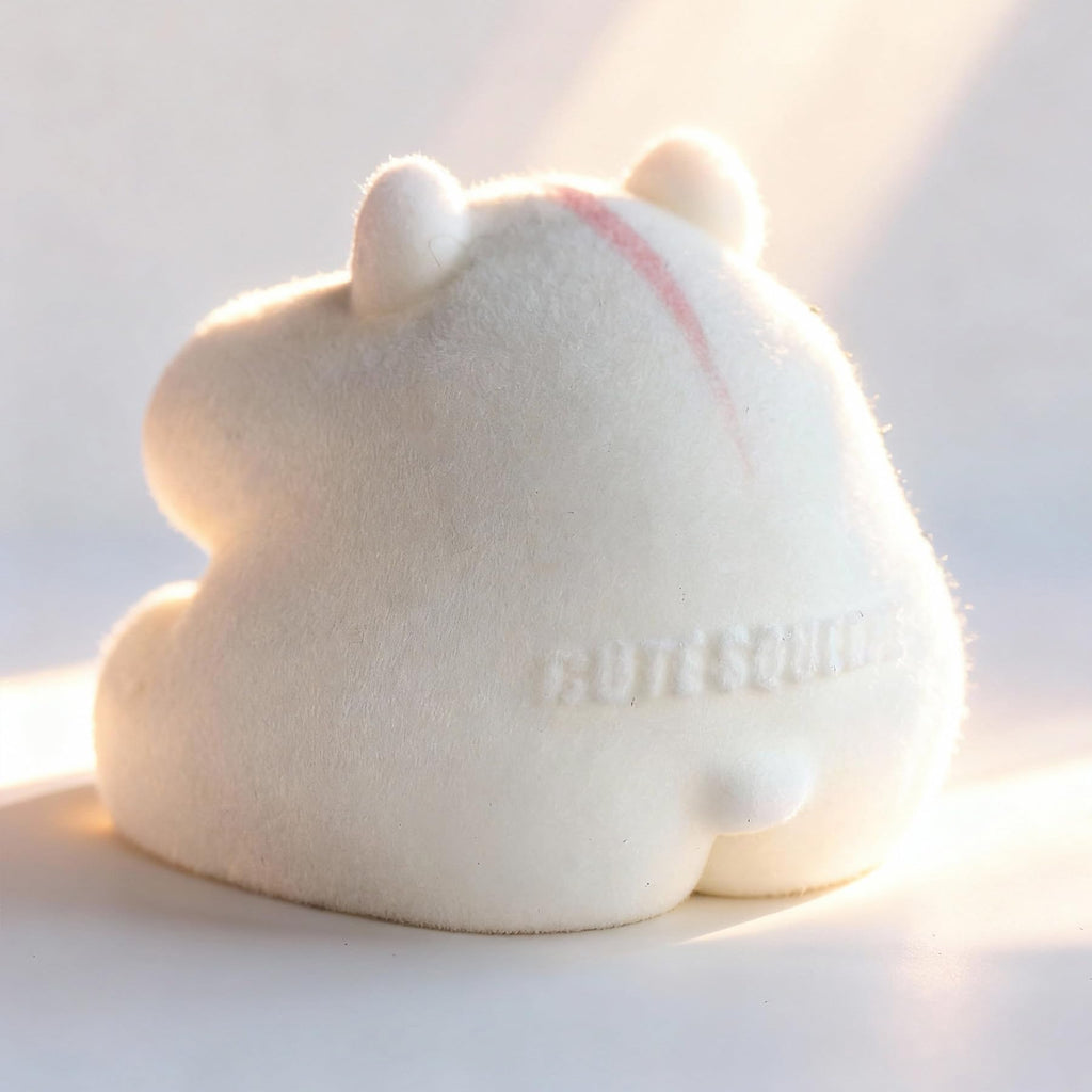 Handmade Taba Squishy Hamster Toy – Soft Silicone Fidget Stress Relief for Kids & Adults (White)