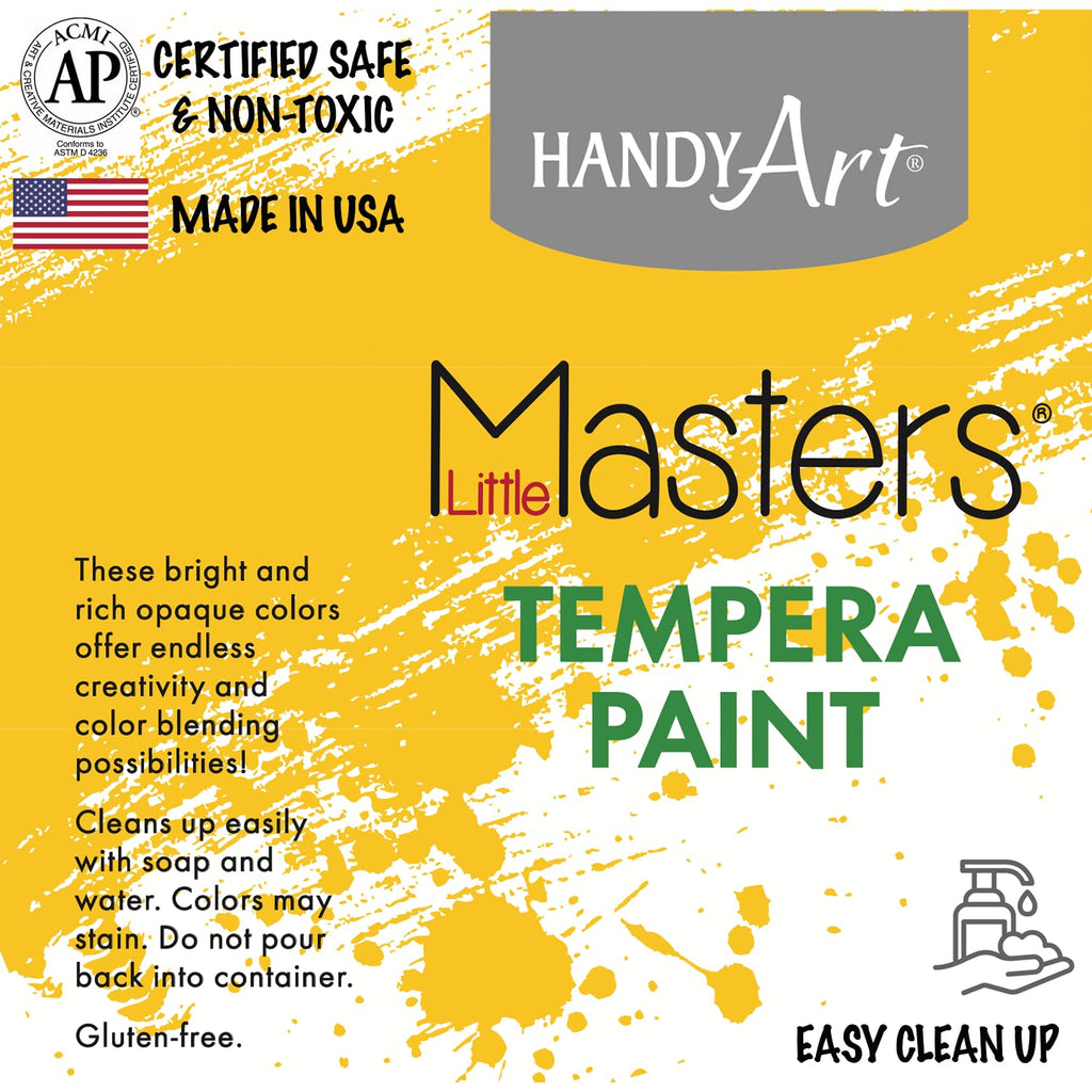 Handy Art Little Masters Tempera Paint Brown 32 oz – Washable Non-Toxic Classroom Paint