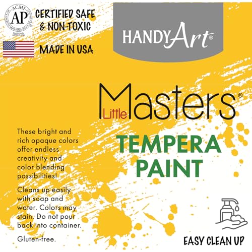 Handy Art Little Masters Tempera Paint Brown 32 oz – Washable Non-Toxic Classroom Paint