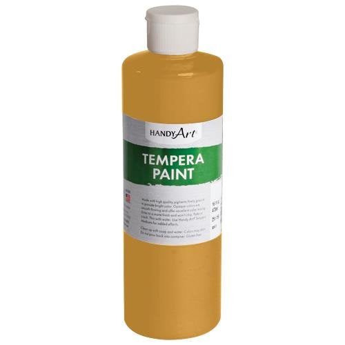 Handy Art Metallic Gold Tempera Paint - 16 oz, Non-Toxic, AP Certified