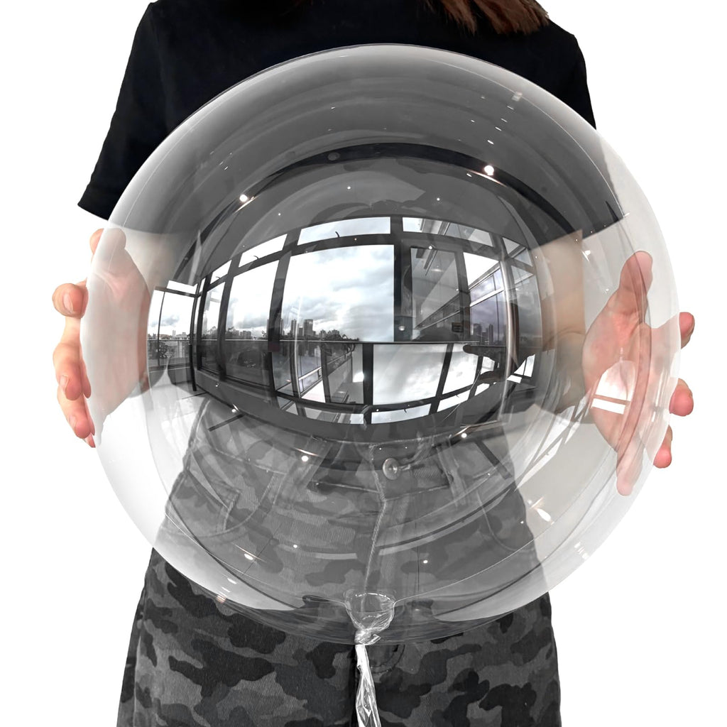 Haolongfa 24-Inch Clear Bubble Balloons (25-Pack) – TPU Stuffable Balloons for Helium or Air, DIY Party Decor for Birthdays, Weddings, Baby Showers