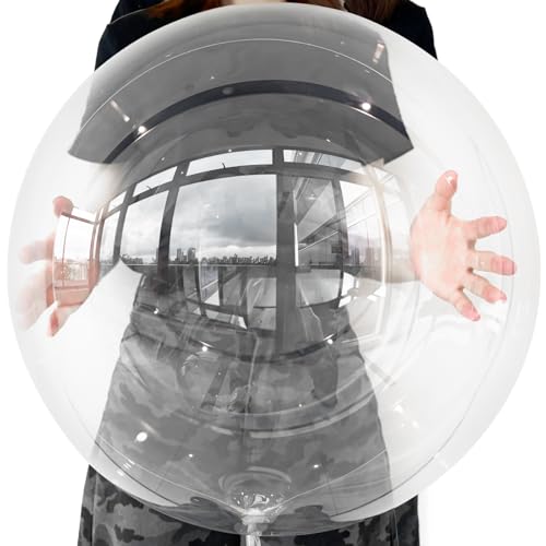 Haolongfa 36 Inch Clear Bobo Balloons – 12 Pack Transparent TPU Bubble Balloons for Stuffing, Helium Compatible, DIY Party Decor for Birthdays, Weddings, Baby Showers