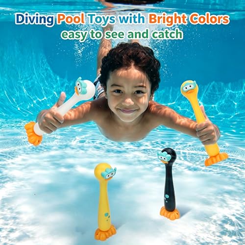 haomsj Duck Diving Sticks – 3-Pack Underwater Sinking Pool Toys for Kids Ages 4-12