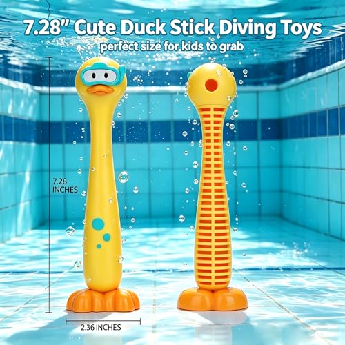 haomsj Duck Diving Sticks – 3-Pack Underwater Sinking Pool Toys for Kids Ages 4-12