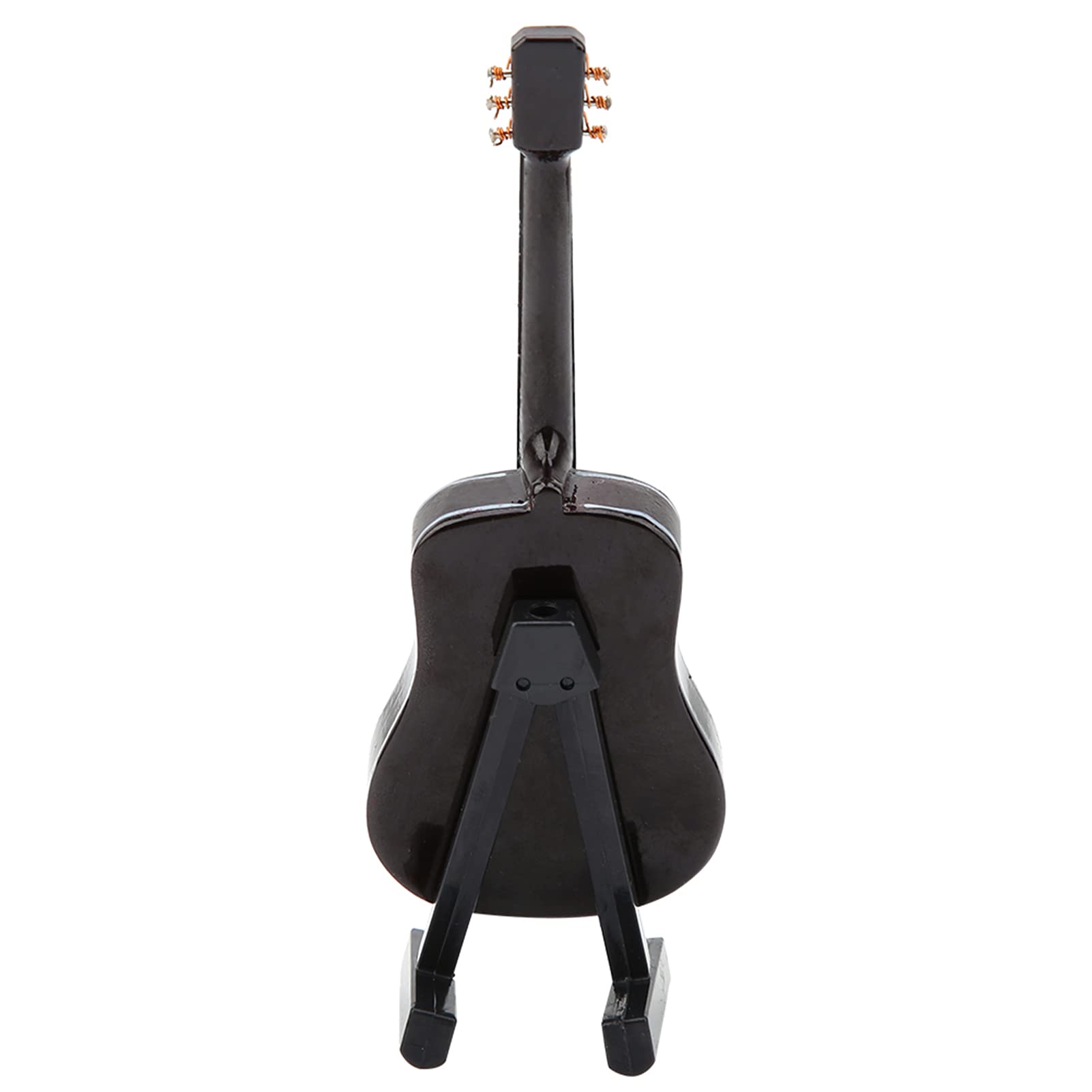 Haosie Miniature Wooden Guitar Model with Stand and Case - 3.95in Dollhouse Decor (10cm)
