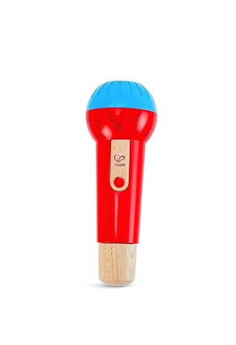 Hape Mighty Echo Microphone – Battery-Free Voice Amplifying Toy for Kids 1 Year & Up (Red)