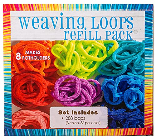 Hapinest Loom Refill Kit – 288 Nylon Loops for 8 Pot Holders, 8 Colors