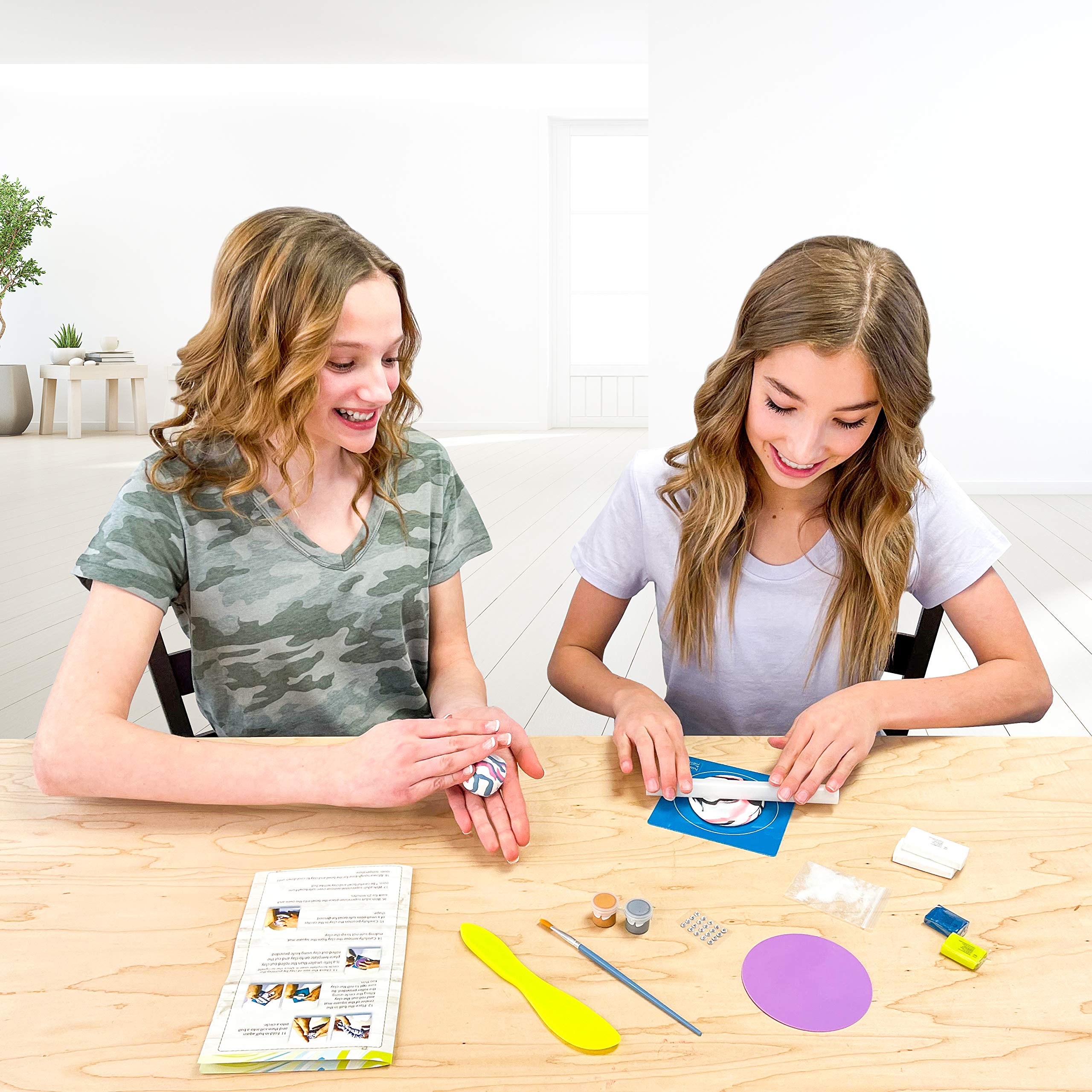 Hapinest Make Your Own Clay Jewelry Dish Craft Kit for Girls Ages 8-14