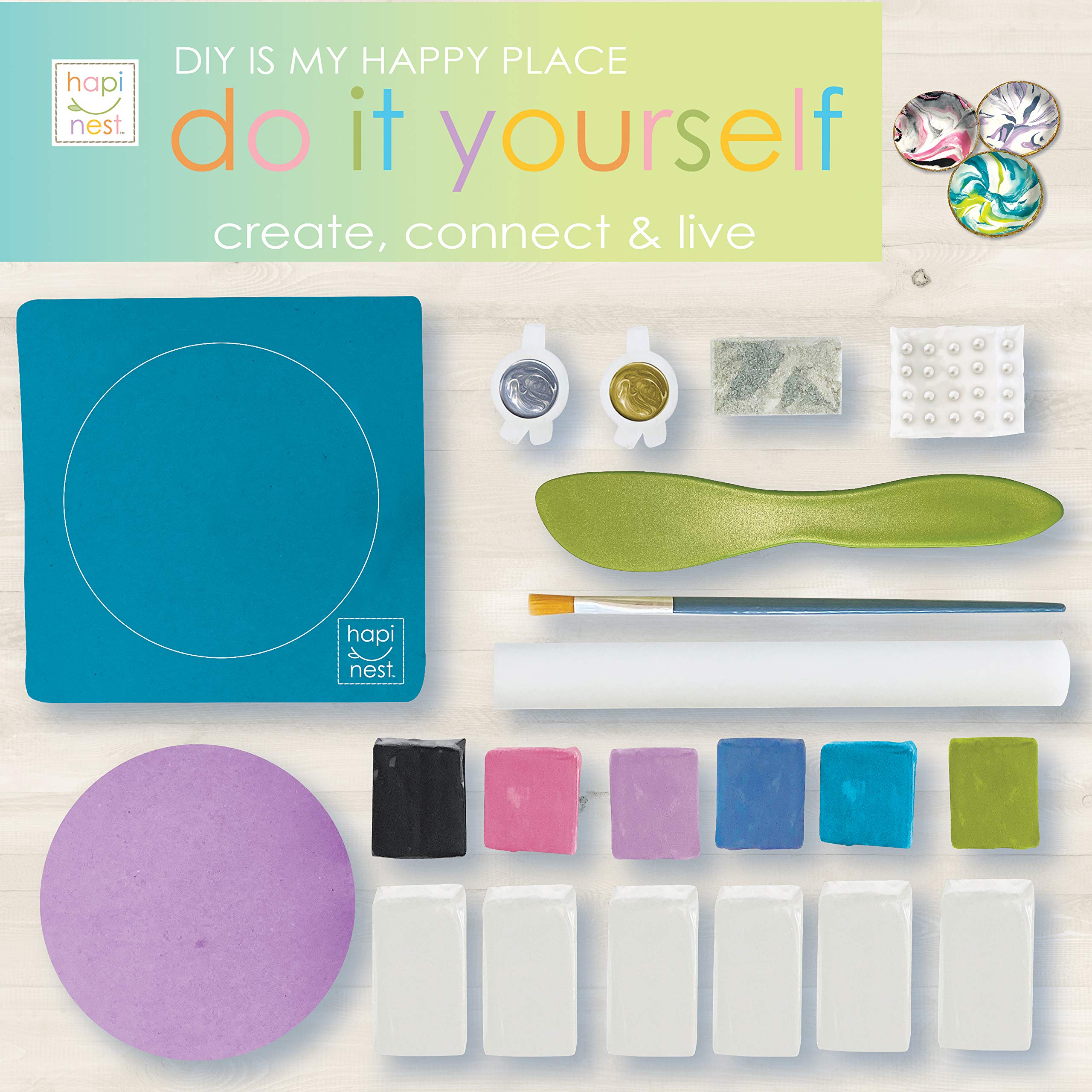 Hapinest Make Your Own Clay Jewelry Dish Craft Kit for Girls Ages 8-14