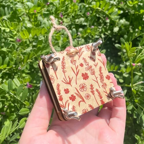 Happinit Micro Flower Press - Silver Mini Plant Preservation Kit for Pocket Flower Pressing