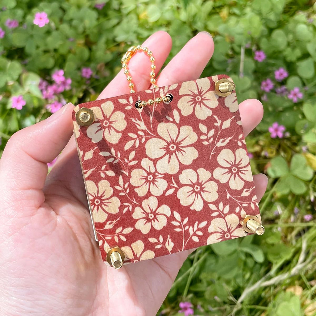 Happinit Mini Flower Press Kit – Gold Pocket-Sized Press for Drying Petals and Leaves (Micro Flower Pressing)