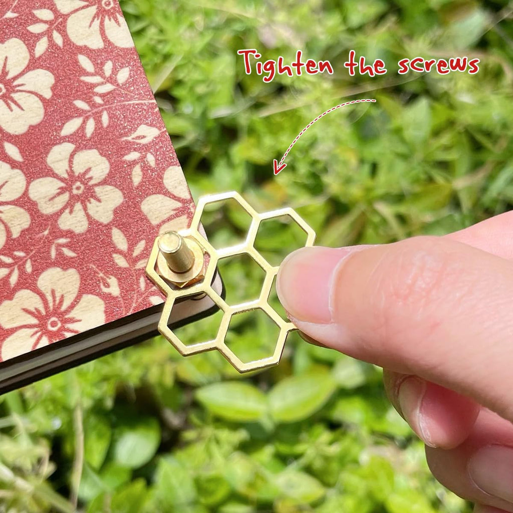 Happinit Mini Flower Press Kit – Gold Pocket-Sized Press for Drying Petals and Leaves (Micro Flower Pressing)