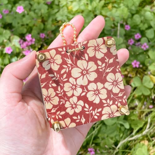 Happinit Mini Flower Press Kit – Gold Pocket-Sized Press for Drying Petals and Leaves (Micro Flower Pressing)