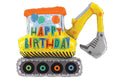 Happy Birthday Construction Excavator 31-Inch Foil Balloon by Artisan Owl