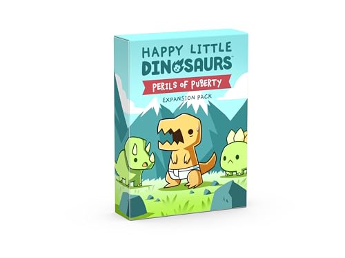 Happy Little Dinosaurs Perils of Puberty Expansion – 54-Card Pack for Family Game Night