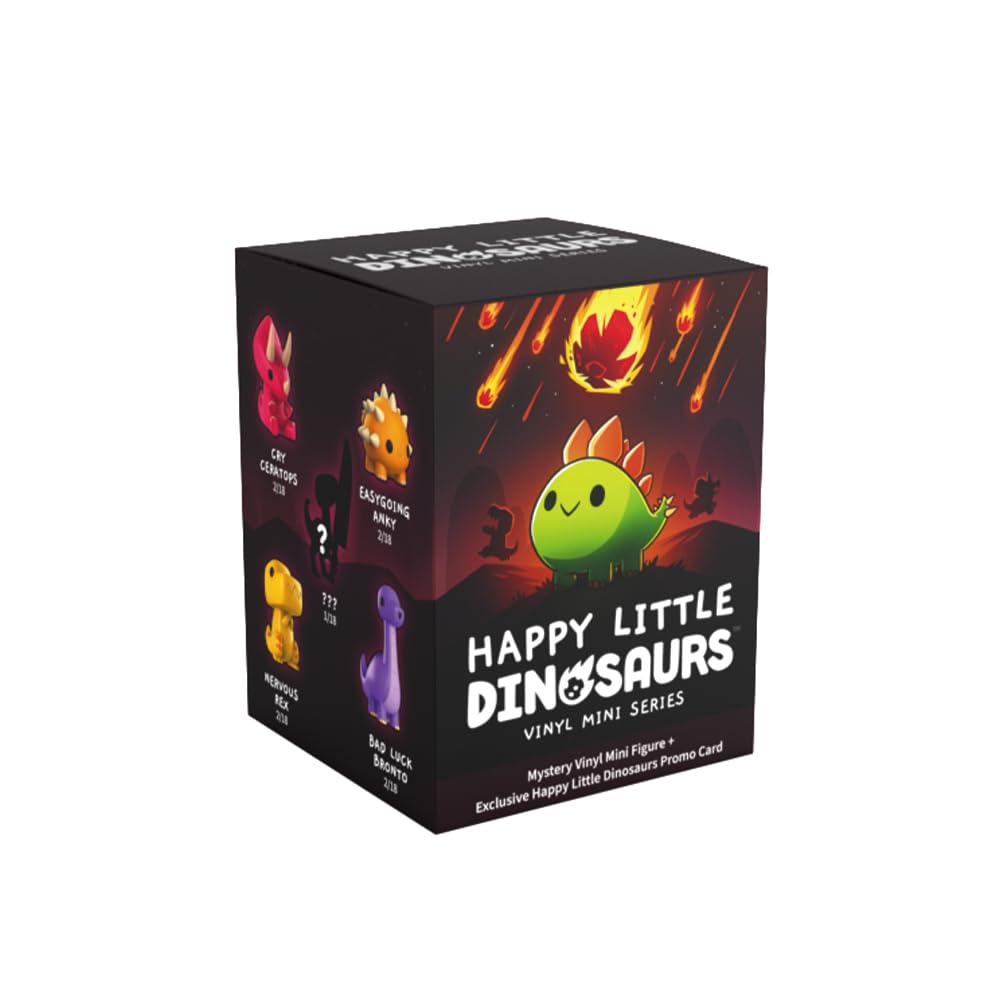 Happy Little Dinosaurs Vinyl Mini Mystery Box – Collectible Figure & Promo Card by Unstable Games