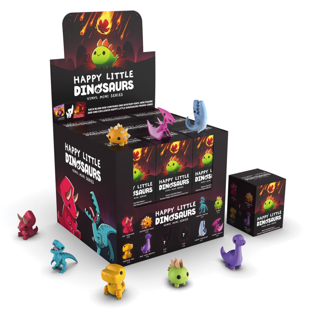 Happy Little Dinosaurs Vinyl Mini Mystery Box – Collectible Figure & Promo Card by Unstable Games