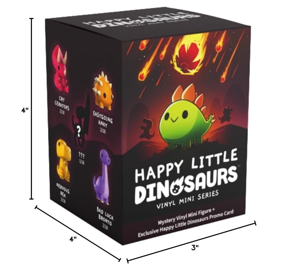Happy Little Dinosaurs Vinyl Mini Mystery Box – Collectible Figure & Promo Card by Unstable Games