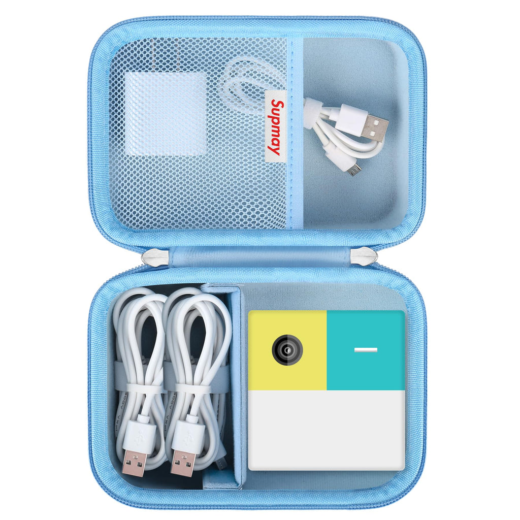 Hard Carrying Case Compatible with Nex Playground Game System - Blue EVA Storage Box with Mesh Pocket for Cables and Accessories