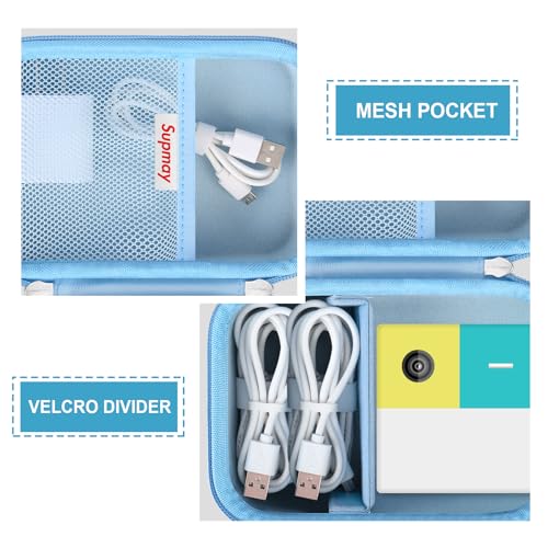 Hard Carrying Case Compatible with Nex Playground Game System - Blue EVA Storage Box with Mesh Pocket for Cables and Accessories