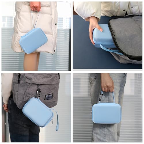 Hard Carrying Case Compatible with Nex Playground Game System - Blue EVA Storage Box with Mesh Pocket for Cables and Accessories