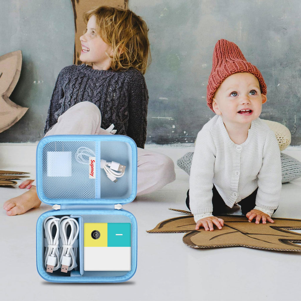 Hard Carrying Case Compatible with Nex Playground Game System - Blue EVA Storage Box with Mesh Pocket for Cables and Accessories