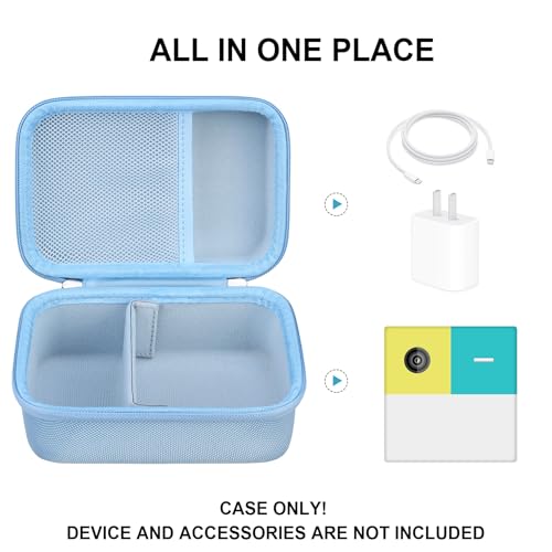 Hard Carrying Case Compatible with Nex Playground Game System - Blue EVA Storage Box with Mesh Pocket for Cables and Accessories